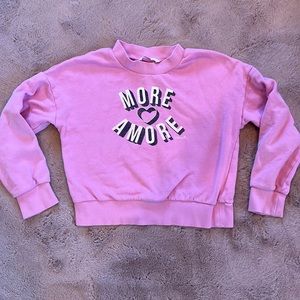 Girls O’Neil “More Amore” crew sweatshirt in Pink : size L